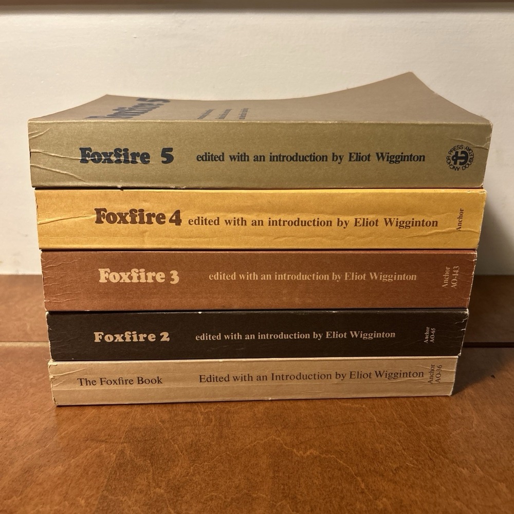 The Foxfire Book Lot 1 2 3 4 5 Vintage Set Eliot Wigginton Survival Appalachia